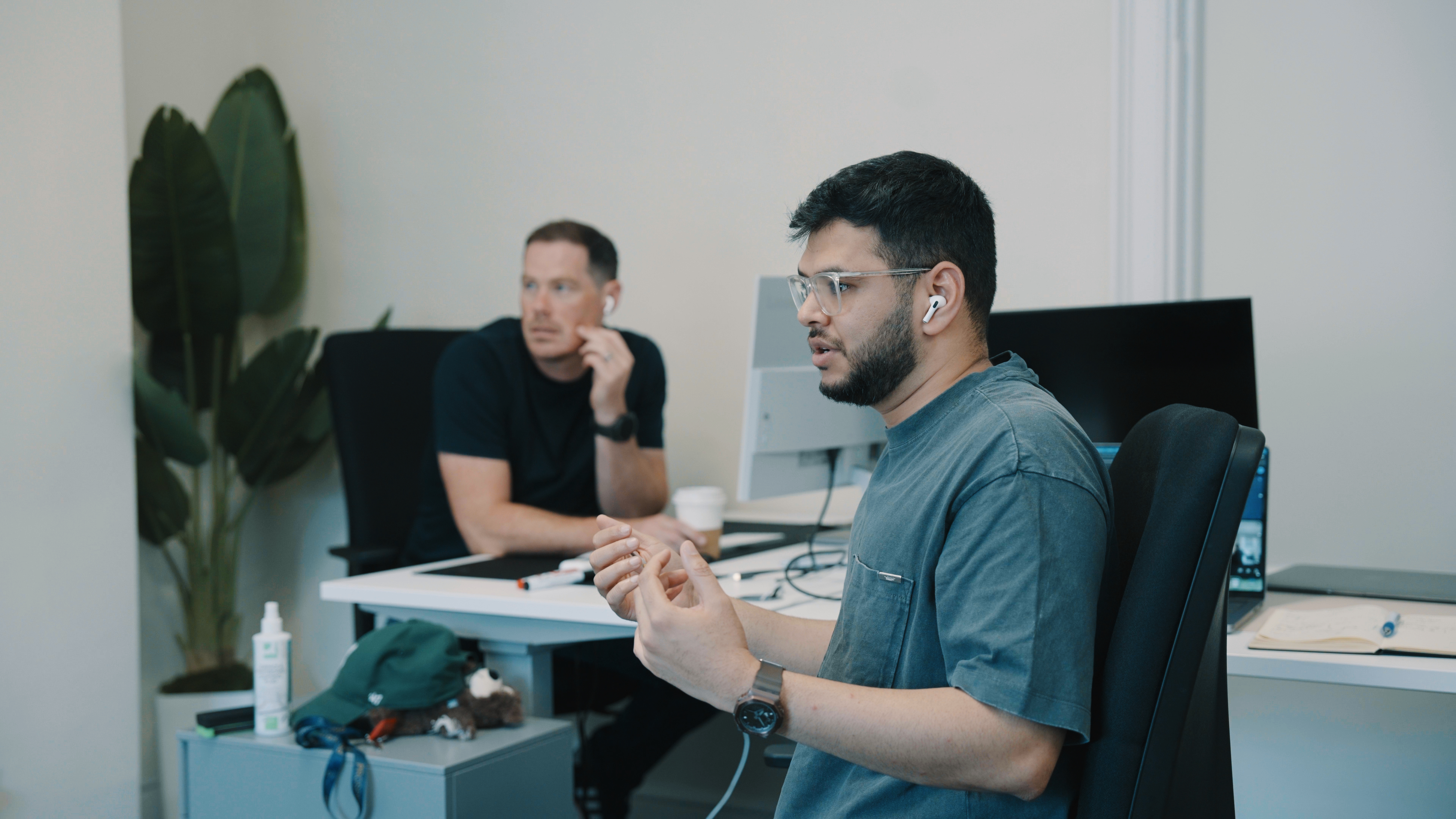 Overpath team discussing product design